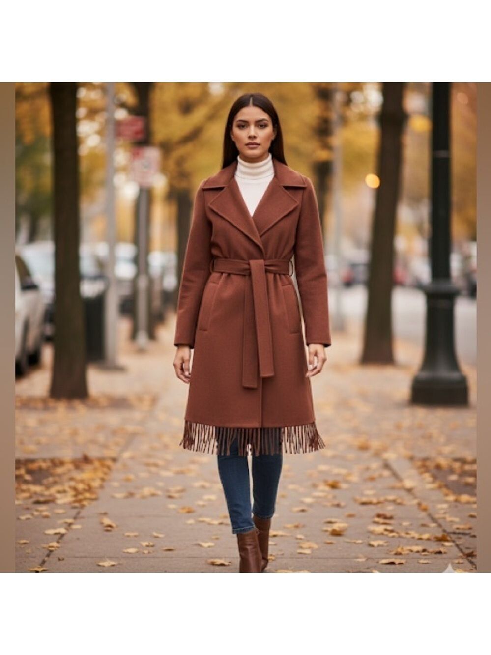 Sam Edelman Fringe Wrap Coat